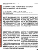Opioid antinociception in a rat model of visceral pain: systemic versus local drug administration