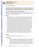 Gonadal steroid hormone modulation of nociception, morphine antinociception and reproductive indices in male and female rats