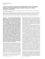 A direct role for arrestins in desensitization of the luteinizing hormone/choriogonadotropin receptor in porcine ovarian follicular membranes