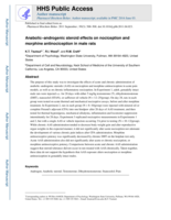 Anabolic–androgenic steroid effects on nociception and morphine antinociception in male rats