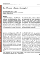 Sex differences in opioid antinociception
