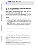 Sex, THC, and hormones: Effects on density and sensitivity of CB 1 cannabinoid receptors in rats