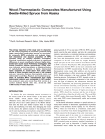 Wood-Thermoplastic Composites Manufactured Using Beetle-Killed Spruce from Alaska