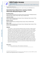 Generalized Query-Based Active Learning to Identify Differentially Methylated Regions in DNA