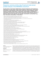 Sequence Variants and the Risk of Head and Neck Cancer: Pooled Analysis in the INHANCE Consortium