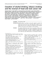 Cessation of alcohol drinking, tobacco smoking and the reversal of head and neck cancer risk