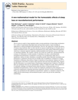A new mathematical model for the homeostatic effects of sleep loss on neurobehavioral performance