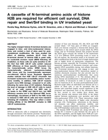 A cassette of N-terminal amino acids of histone H2B are required for efficient cell survival, DNA repair and Swi/Snf binding in UV irradiated yeast