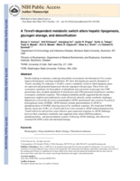 A Txnrd1-dependent metabolic switch alters hepatic lipogenesis, glycogen storage, and detoxification