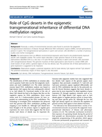 Role of CpG deserts in the epigenetic transgenerational inheritance of differential DNA methylation regions