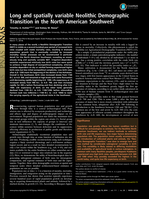 Long and spatially variable Neolithic Demographic Transition in the North American Southwest