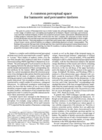 A common perceptual space for harmonic and percussive timbres