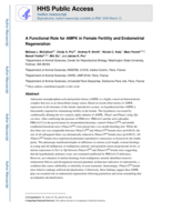 A functional role for AMPK in female fertility and endometrial regeneration