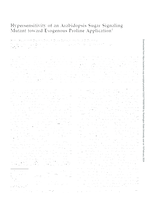 Hypersensitivity of an Arabidopsis Sugar Signaling Mutant toward Exogenous Proline Application