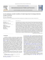 A 2-D continuous wavelet transform of mode shape data for damage detection of plate structures