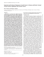 Expression and action of hepatocyte growth factor in human and bovine normal ovarian surface epithelium and ovarian cancer