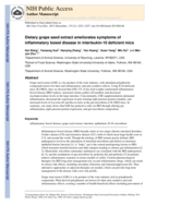 Dietary grape seed extract ameliorates symptoms of inflammatory bowel disease in IL10‐deficient mice