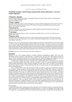 Predicting secondary school dropout among South African adolescents: A survival analysis approach