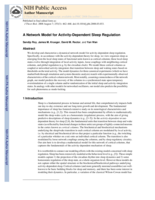 A network model for activity-dependent sleep regulation