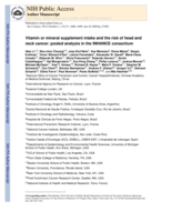Vitamin or mineral supplement intake and the risk of head and neck cancer: pooled analysis in the INHANCE consortium
