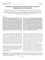 Elimination of antiestrogenic effects of active tamoxifen metabolites by glucuronidation
