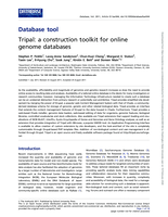 Tripal: A construction toolkit for online genome databases