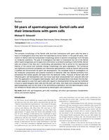 50 years of spermatogenesis: Sertoli cells and their interactions with germ cells