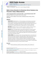Media Literacy Education for Elementary School Substance Use Prevention: Study of Media Detective