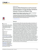 Genome Wide Distributions and Functional Characterization of Copy Number Variations between Chinese and Western Pigs