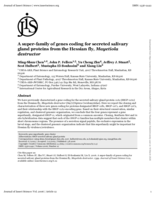 A super-family of genes coding for secreted salivary gland proteins from the Hessian fly, Mayetiola destructor