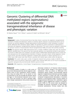 Genomic Clustering of differential DNA methylated regions (epimutations) associated with the epigenetic transgenerational inheritance of disease and phenotypic variation