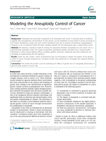 Modeling the Aneuploidy Control of Cancer