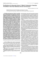 Purification of a paracrine factor, P-Mod-S, produced by testicular peritubular cells that modulates Sertoli cell function