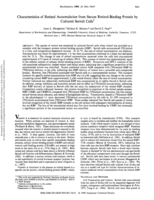 Characteristics of retinol accumulation from serum retinol-binding protein by cultured Sertoli cells