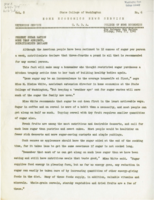 Home Economics News Service, volume 08, number 06: Present Sugar Ration More Than Adequate, Nutritionists Declare; Food Habits Have Changed