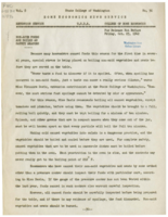 Home Economics News Service, volume 08, number 36: Non-Acid Foods Are Boiled As Safety Measure; Water-Repellent Clothes Needed For Rainy Days; Conserve Bedding During Wartime