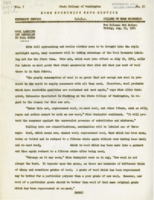 Home Economics News Service, volume 07, number 36: Wool Labeling Act Important to Fall Buyer; Proper Attitude At Meal Time Is Important In Home