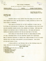 Home Economics News Service, volume 07, number 02: Healthful Candy Fills Diet Need; Short Cuts Make Christmas Dinner Less of a Chore