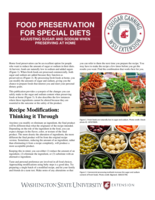 Food preservation for special diets : adjusting sugar and sodium when preserving at home