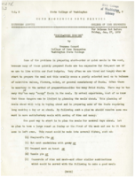 Home Economics News Service, volume 05, number 07: Short-Order Cooking; Abolish Short Sheets at White Sales