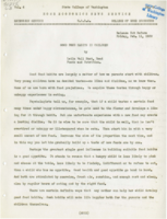 Home Economics News Service, volume 04, number 09: Good Food Habits In Children; Color "Hodge Podge" to Be Avoided In Spring Clothes