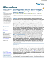 Potential Impacts of Supersonic Aircraft Emissions on Ozone and Resulting Forcing on Climate: An Update on Historical Analysis