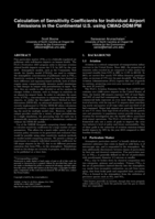 Calculation of Sensitivity Coefficients for Individual Airport Emissions in the Continental U.S. using CMAQ-DDM/PM