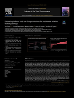 Estimating induced land use change emissions for sustainable aviation biofuel pathways