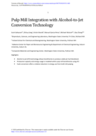 Pulp mill integration with alcohol-to-jet conversion technology