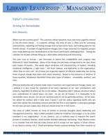 Editor's Introduction: Striving for Remarkable