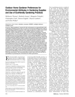 Outdoor Home Gardener Preferences for Environmental Attributes in Gardening Supplies and Use of Ecofriendly Gardening Practices