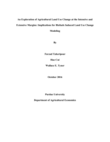 An Exploration of Agricultural Land Use Change at Intensive and Extensive Margins