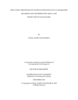 EDUCATORS’ PERCEPTIONS OF STUDENTS WITH INTELLECTUAL DISABILITIES REGARDING SELF-DETERMINATION SKILLS AND  INSTRUCTION IN SAUDI ARABIA