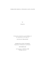 CORRELATED ORDINAL CATEGORICAL DATA ANALYSIS